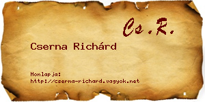 Cserna Richárd névjegykártya